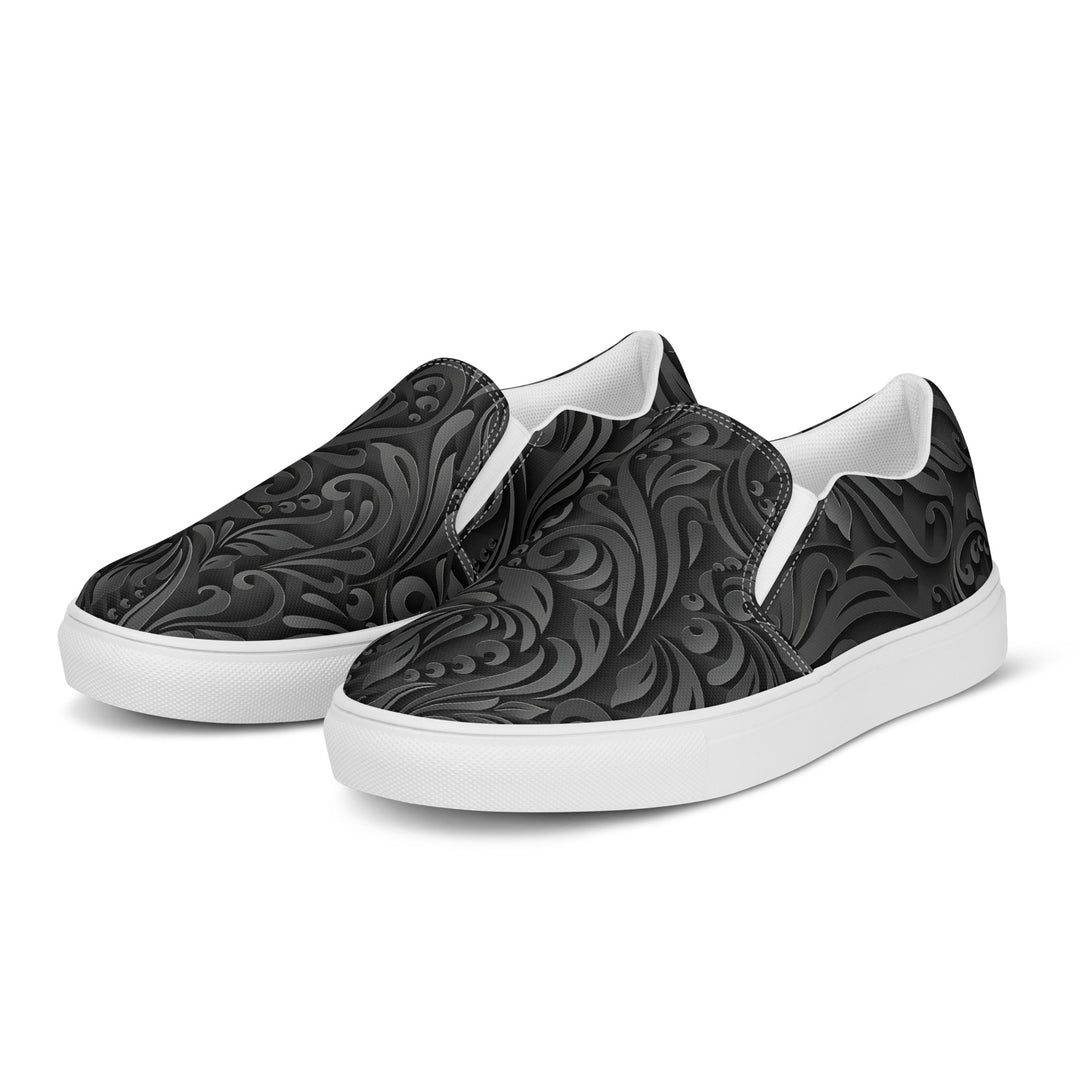 Midnight Baroque Slip-On Canvas Shoes