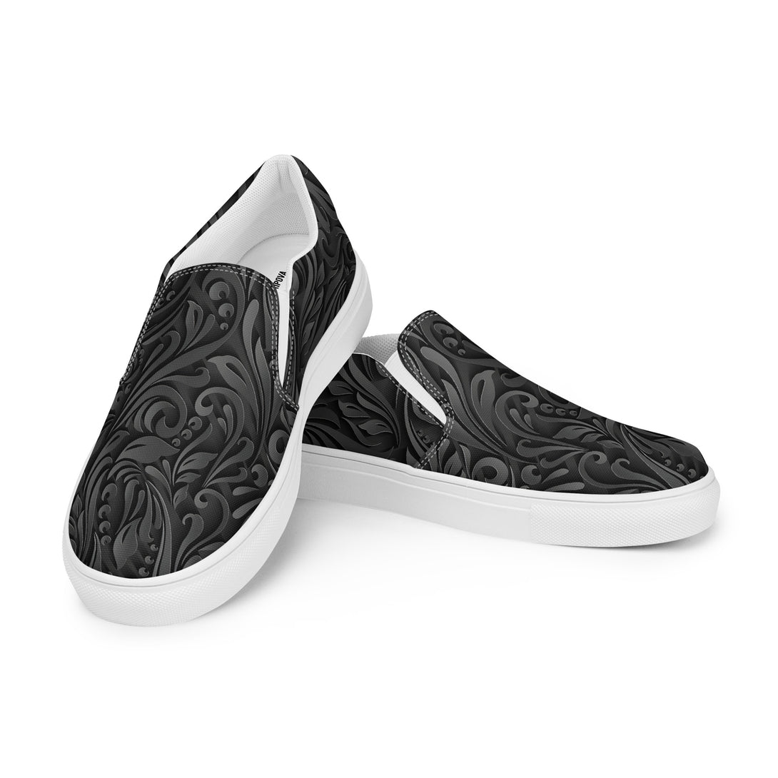 Midnight Baroque Slip-On Canvas Shoes