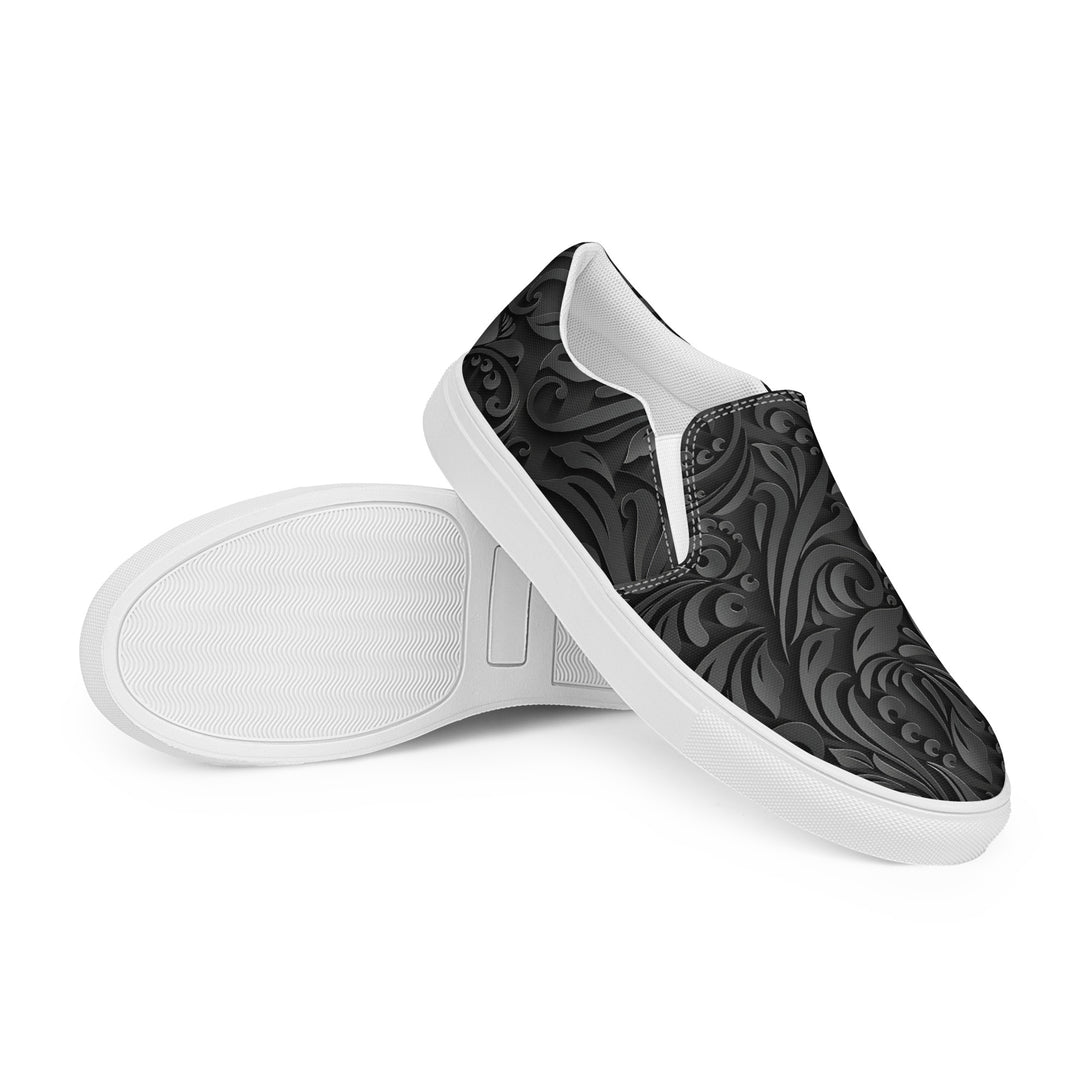 Midnight Baroque Slip-On Canvas Shoes