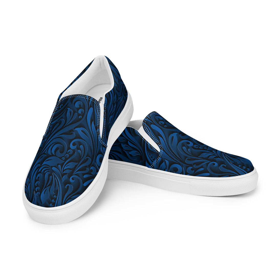 Midnight Baroque Slip-On Canvas Shoes