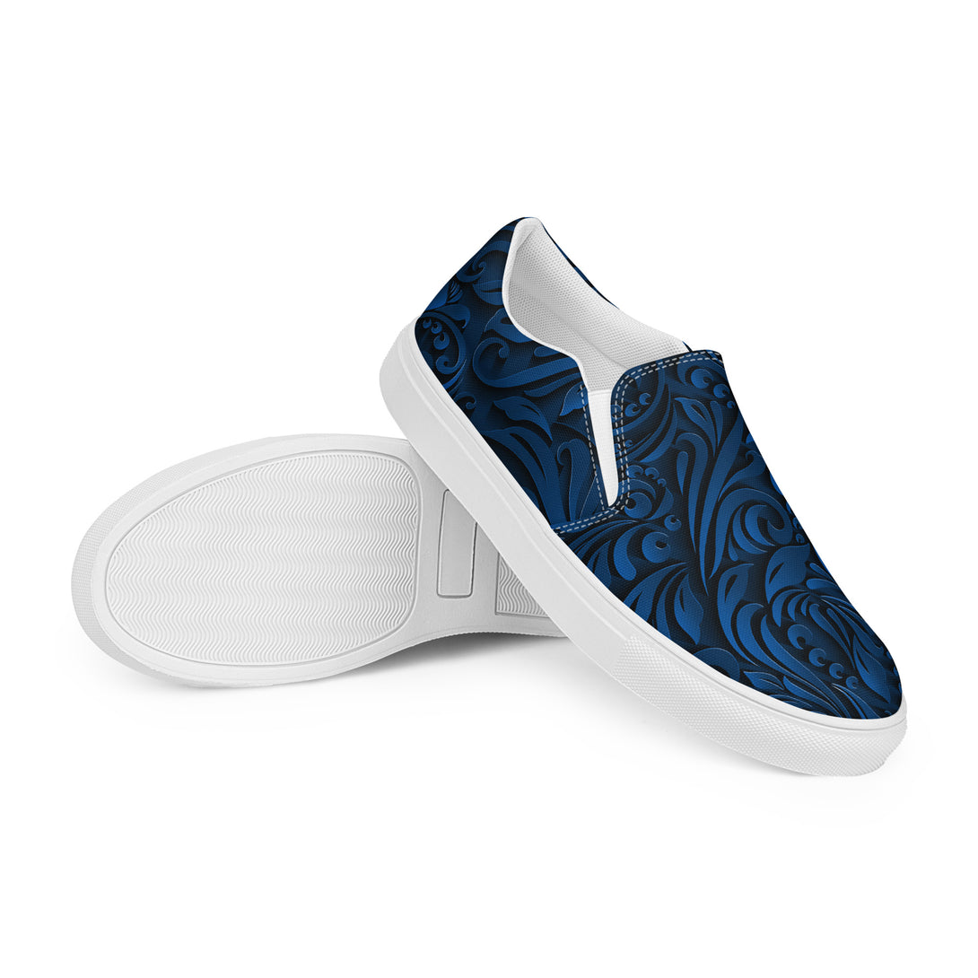 Midnight Baroque Slip-On Canvas Shoes