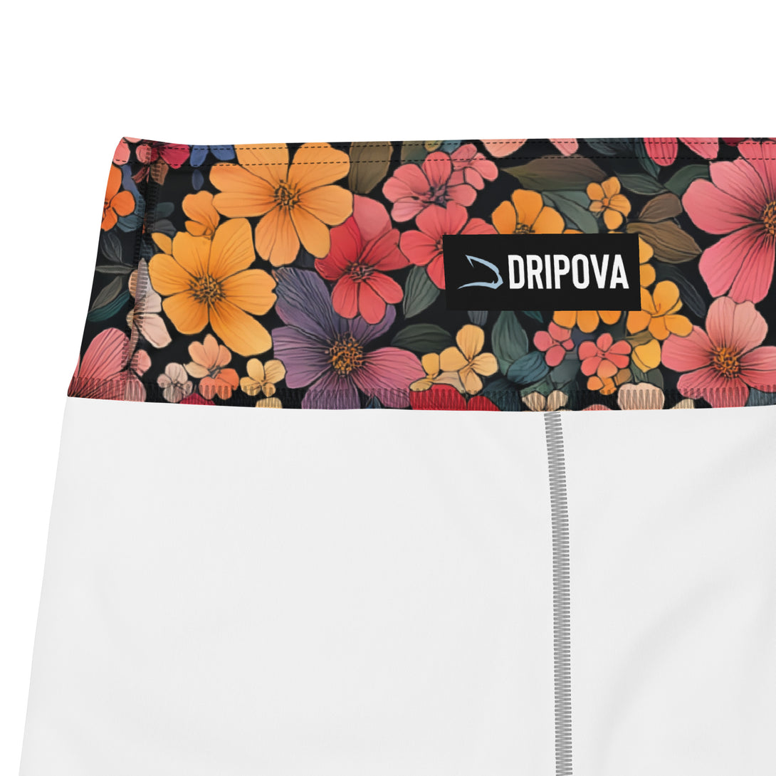 Midnight Bloom Floral Yoga Shorts