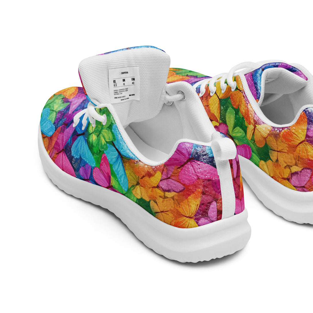 Radiant Flutter Butterfly Athletic Shoes in color by Dripova