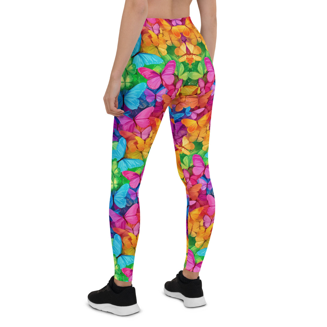 Radiant Flutter Butterfly Leggings in Multicolor by Dripova