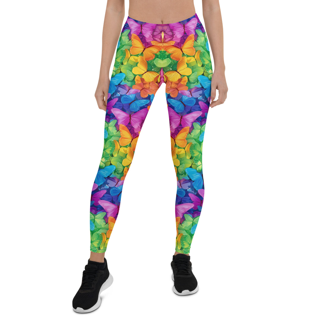 Radiant Flutter Butterfly Leggings in Multicolor by Dripova