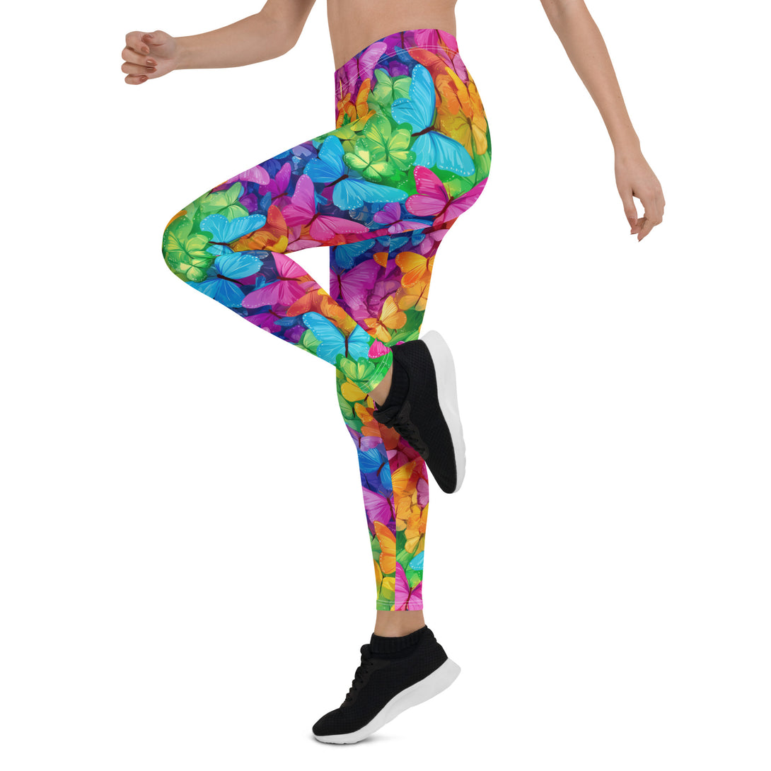 Radiant Flutter Butterfly Leggings in Multicolor by Dripova