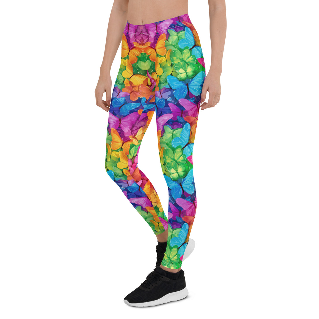Radiant Flutter Butterfly Leggings in Multicolor by Dripova