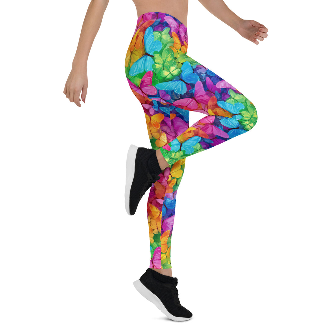 Radiant Flutter Butterfly Leggings in Multicolor by Dripova