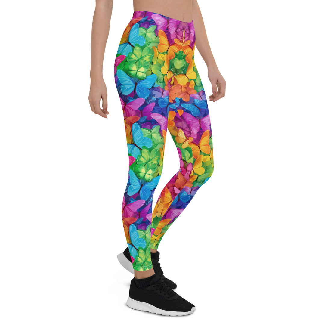 Radiant Flutter Butterfly Leggings in Multicolor by Dripova