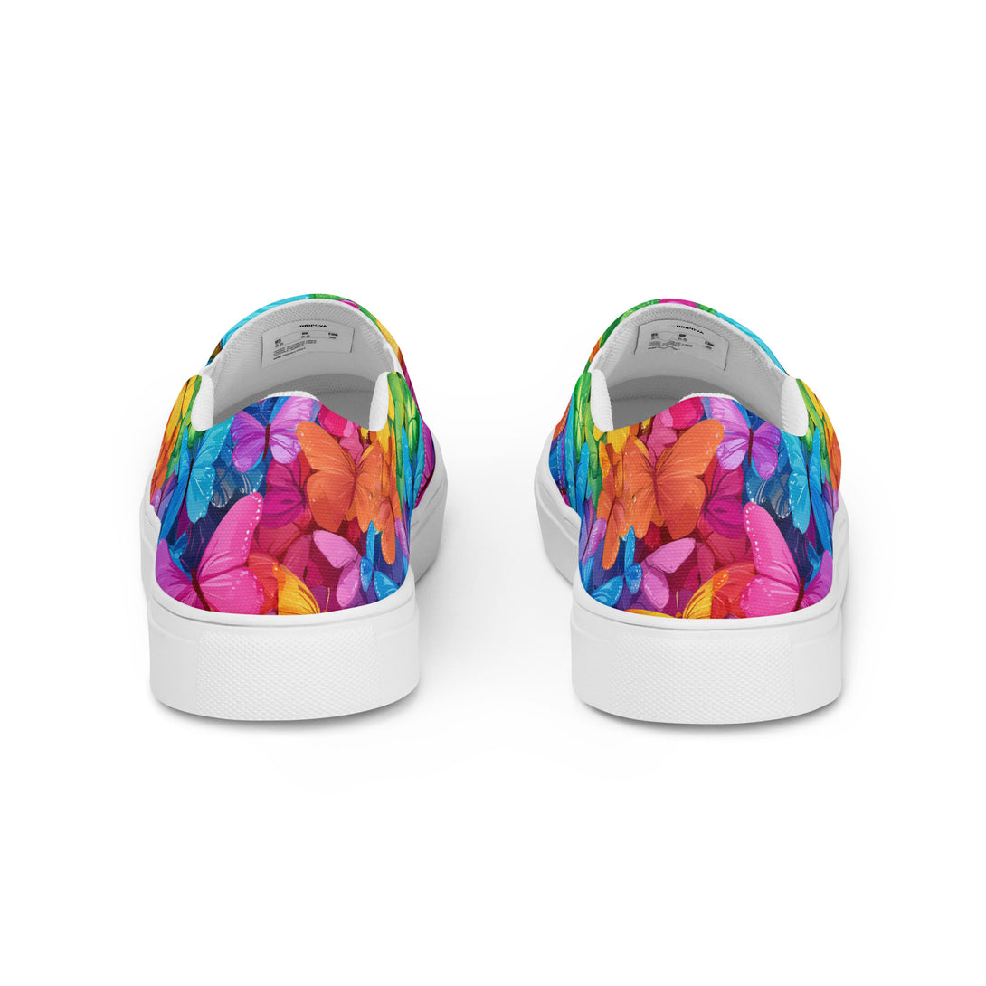 Radiant Flutter Butterfly Slip-On Canvas Shoes in color by Dripova