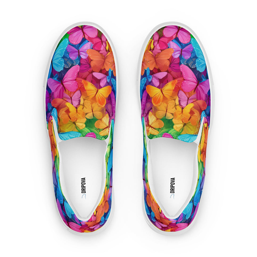 Radiant Flutter Butterfly Slip-On Canvas Shoes in color by Dripova