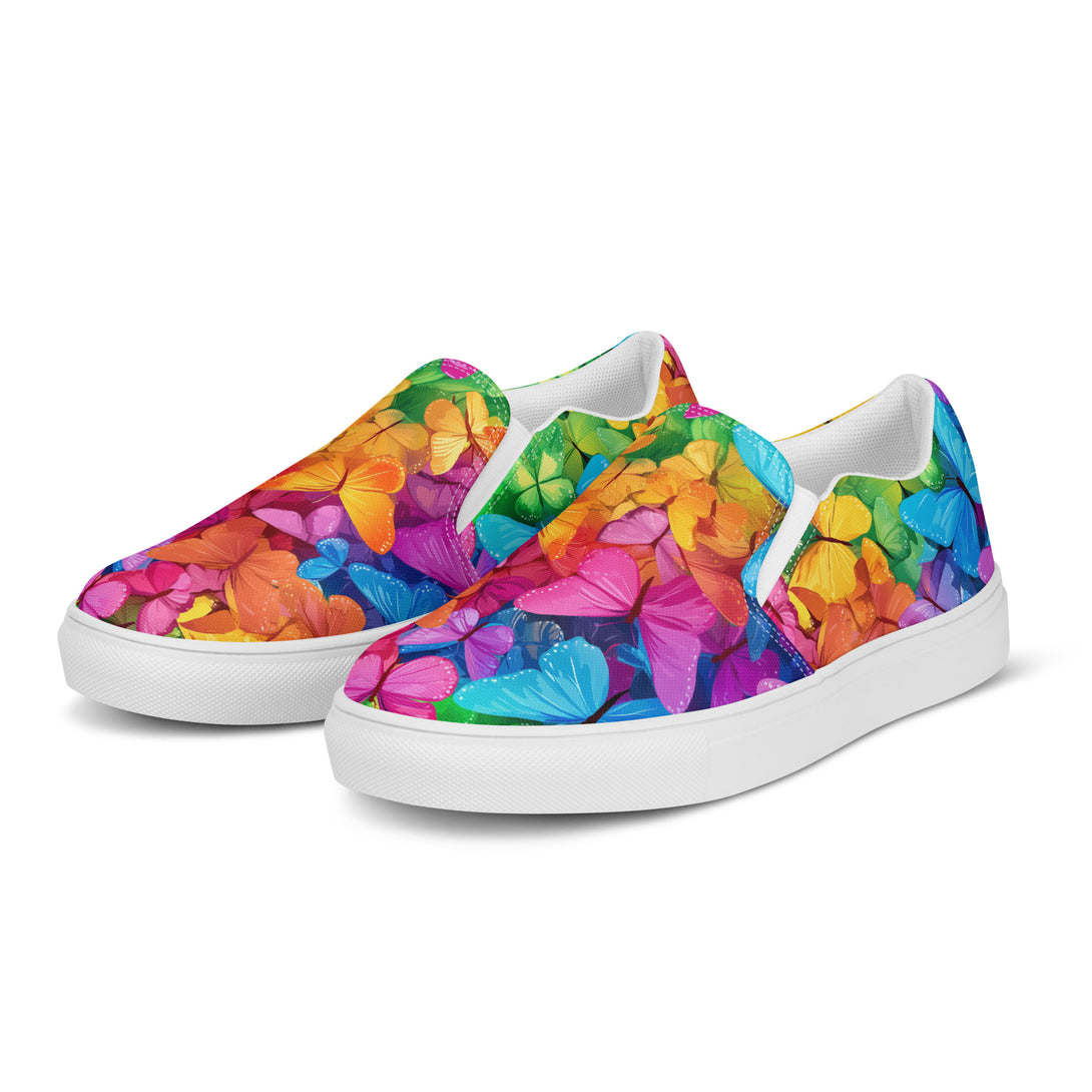 Radiant Flutter Butterfly Slip-On Canvas Shoes in color by Dripova
