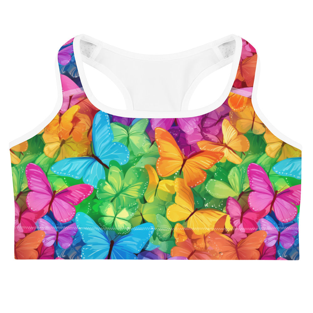 Radiant Flutter Butterfly Sports Bra in color by Dripova