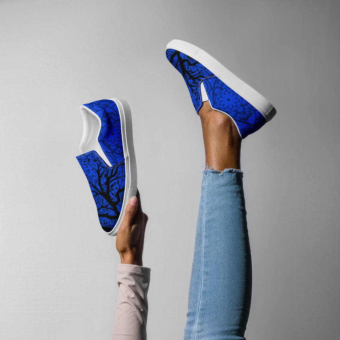 Rooted Soul Mandala Tree Slip-On Canvas Shoes
