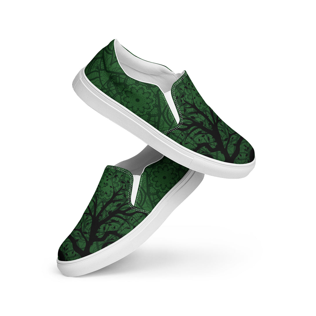 Rooted Soul Mandala Tree Slip-On Canvas Shoes