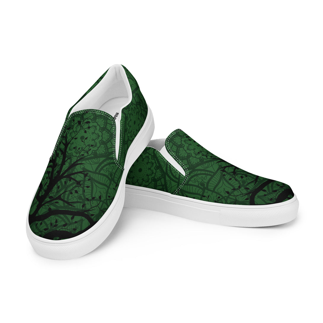 Rooted Soul Mandala Tree Slip-On Canvas Shoes