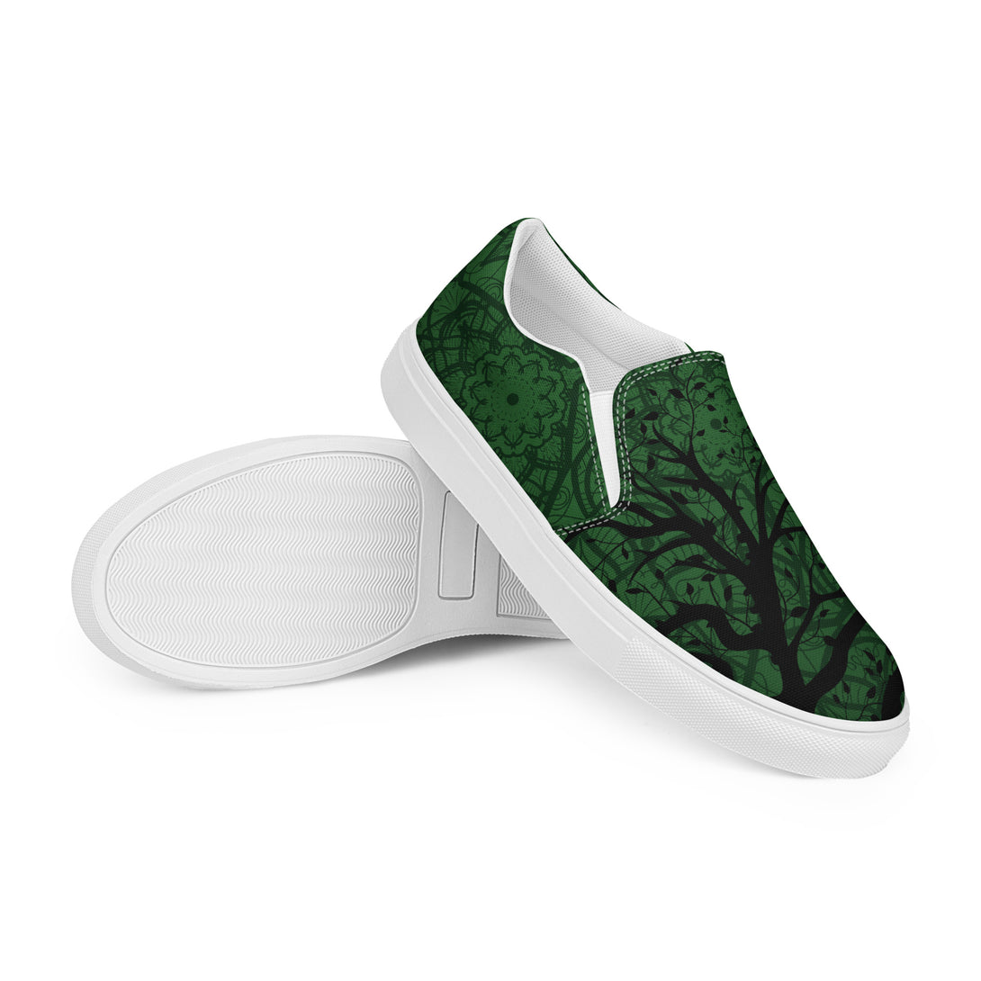 Rooted Soul Mandala Tree Slip-On Canvas Shoes