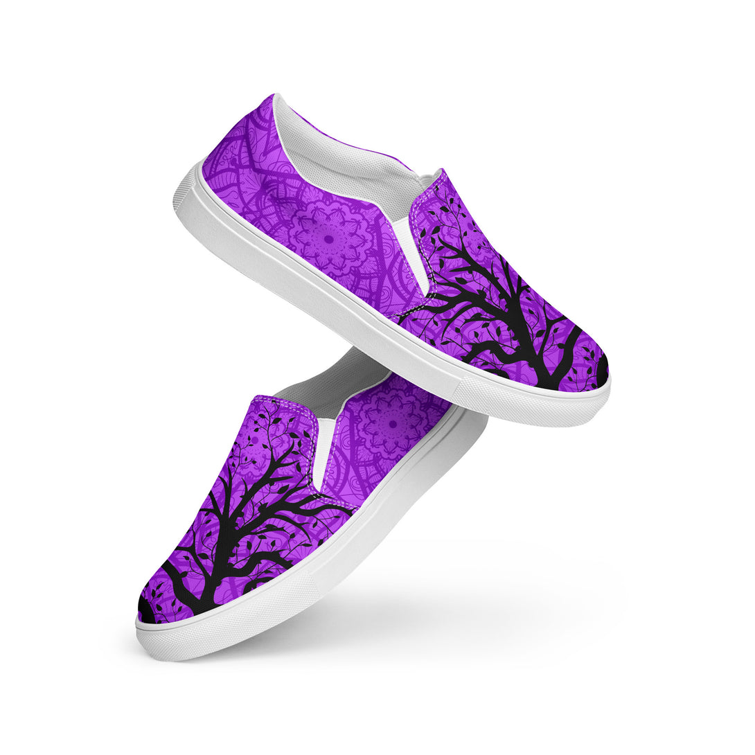 Rooted Soul Mandala Tree Slip-On Canvas Shoes