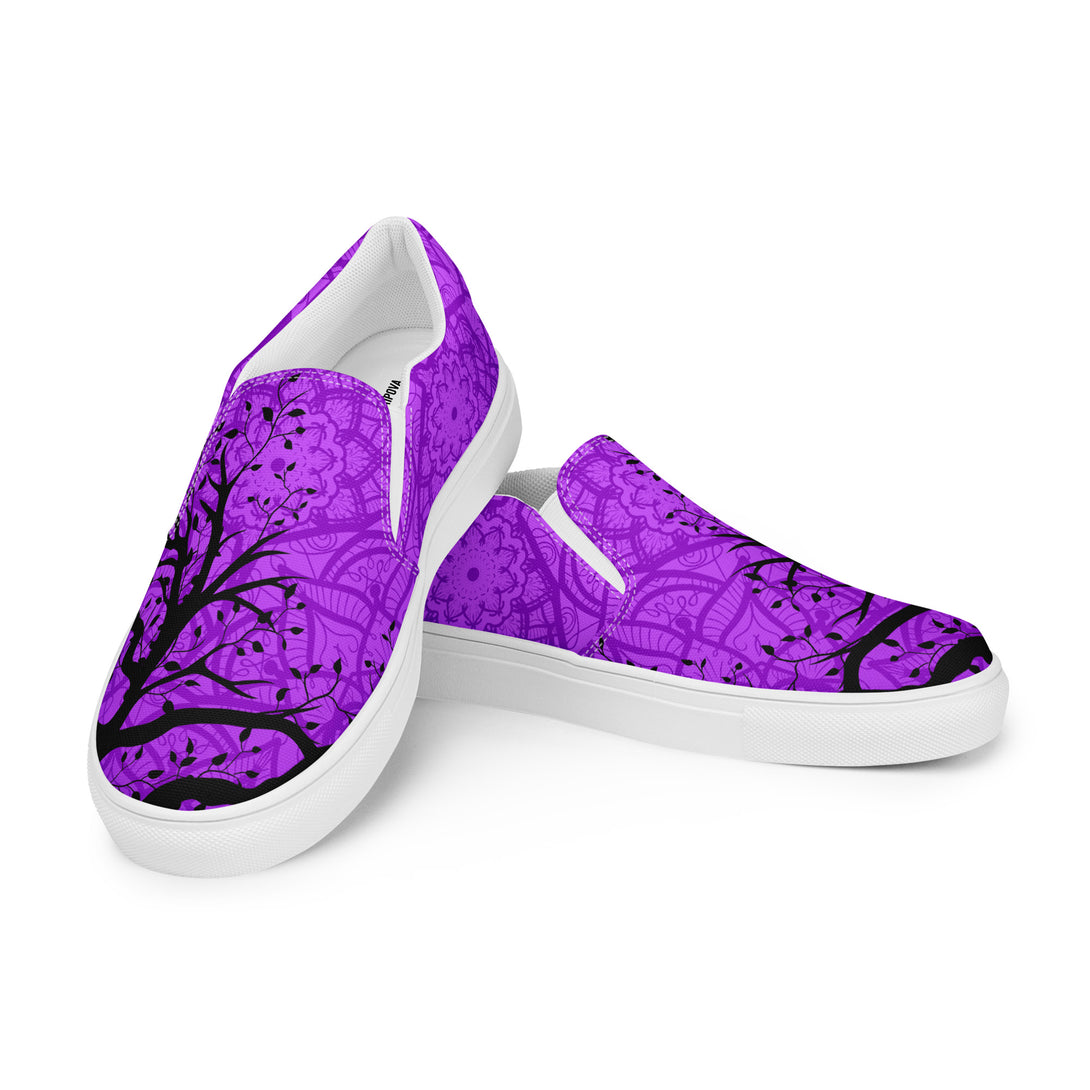 Rooted Soul Mandala Tree Slip-On Canvas Shoes