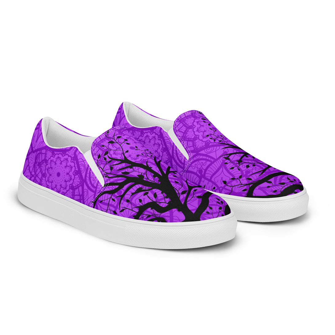 Rooted Soul Mandala Tree Slip-On Canvas Shoes