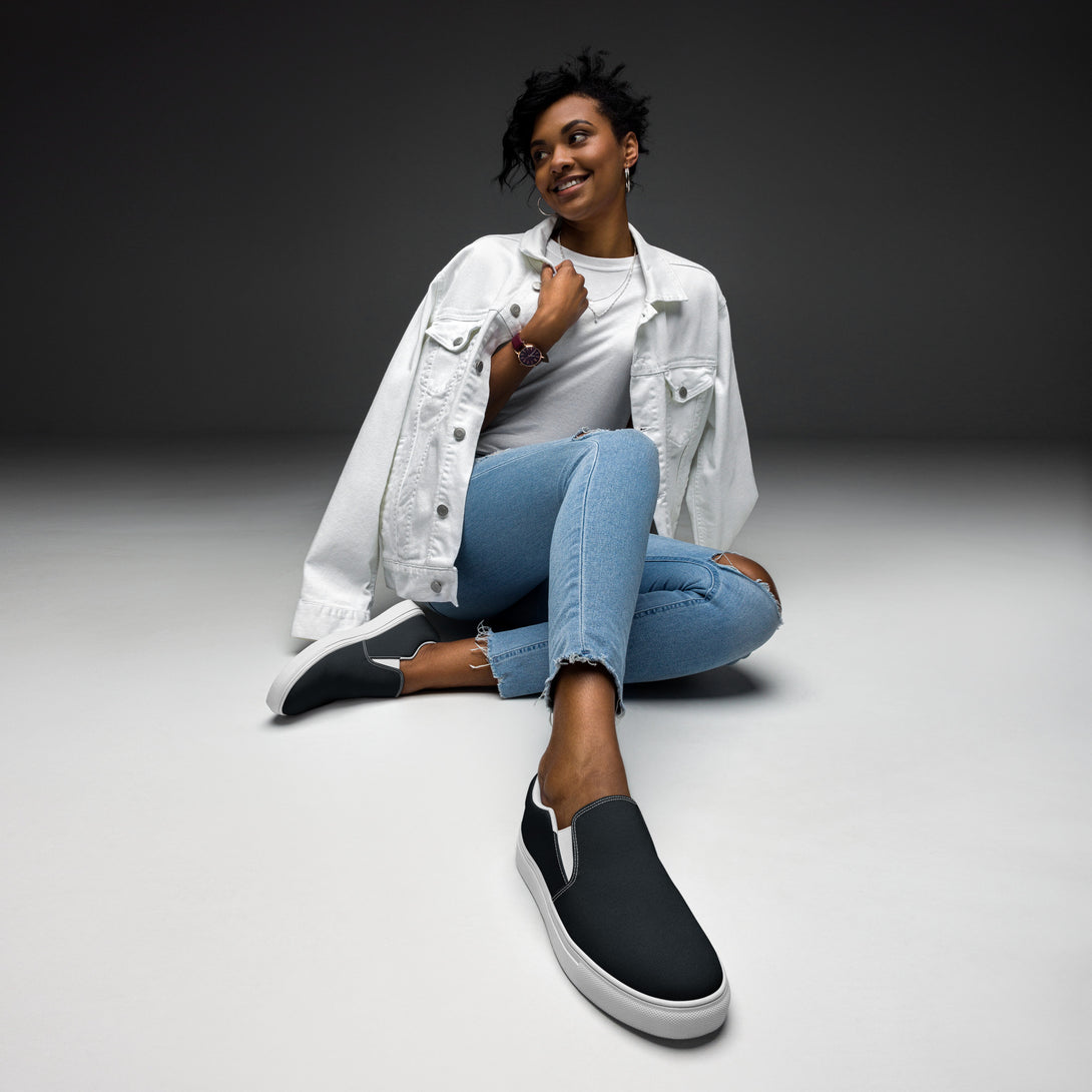 Smokin Charcoal Slate Slip-On Canvas Shoes