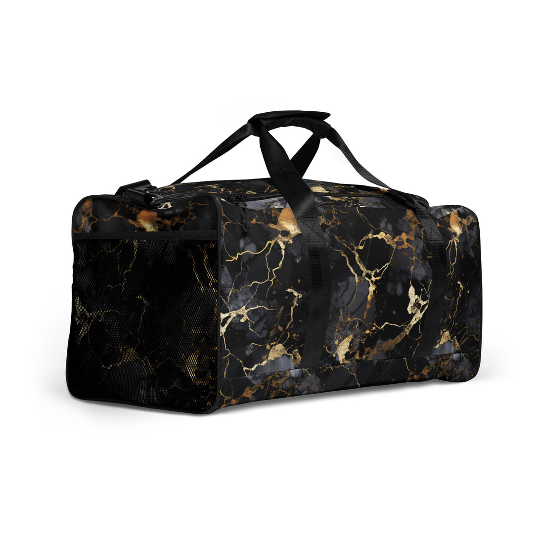 Strike Gold Marble Duffle Bag in Gold color by Dripova