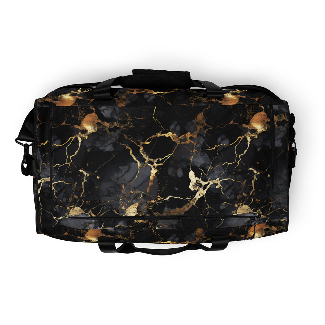 Strike Gold Marble Duffle Bag in Gold color by Dripova