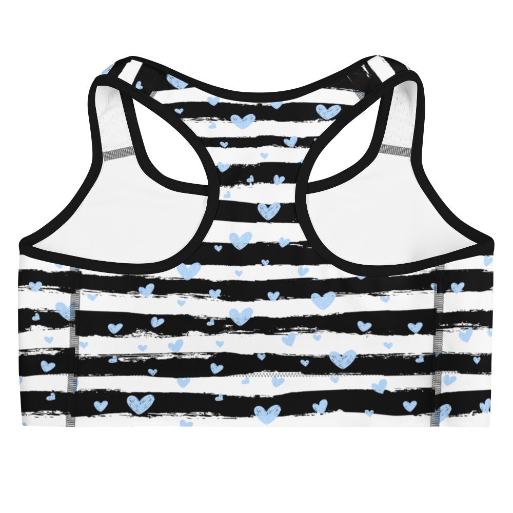Striped Romance Sports Bra