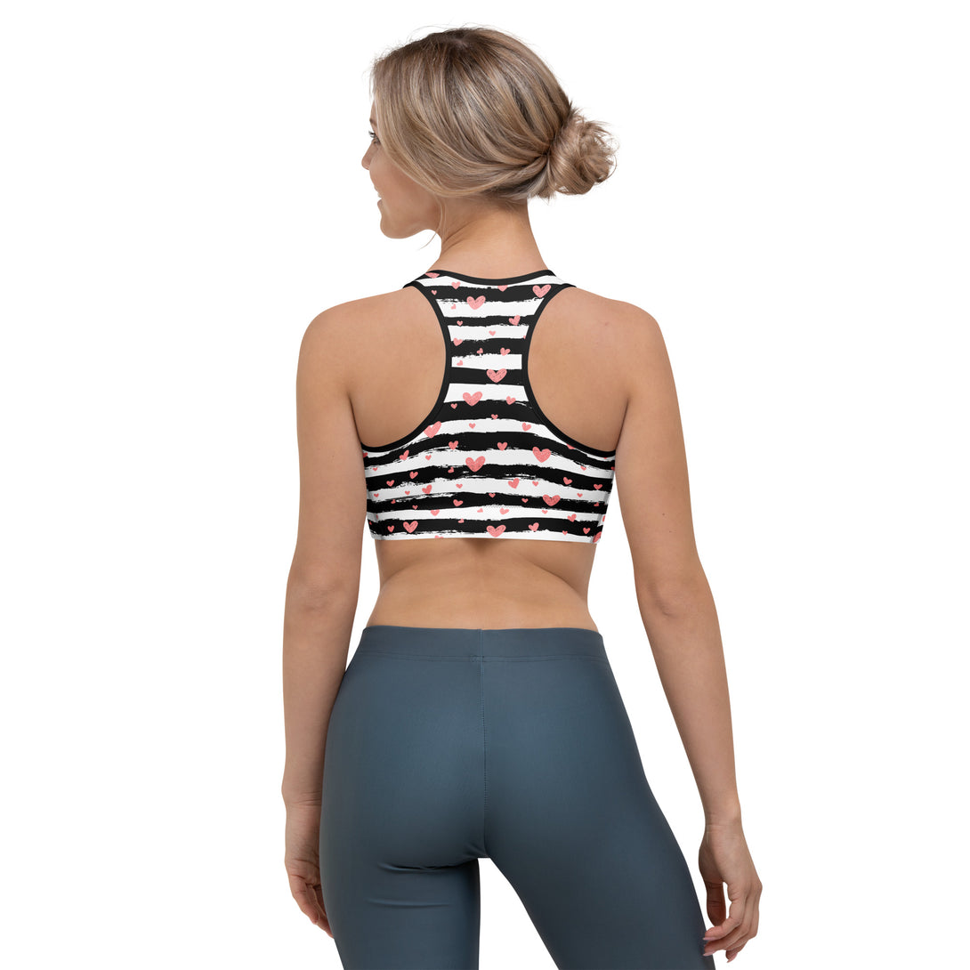 Striped Romance Sports Bra