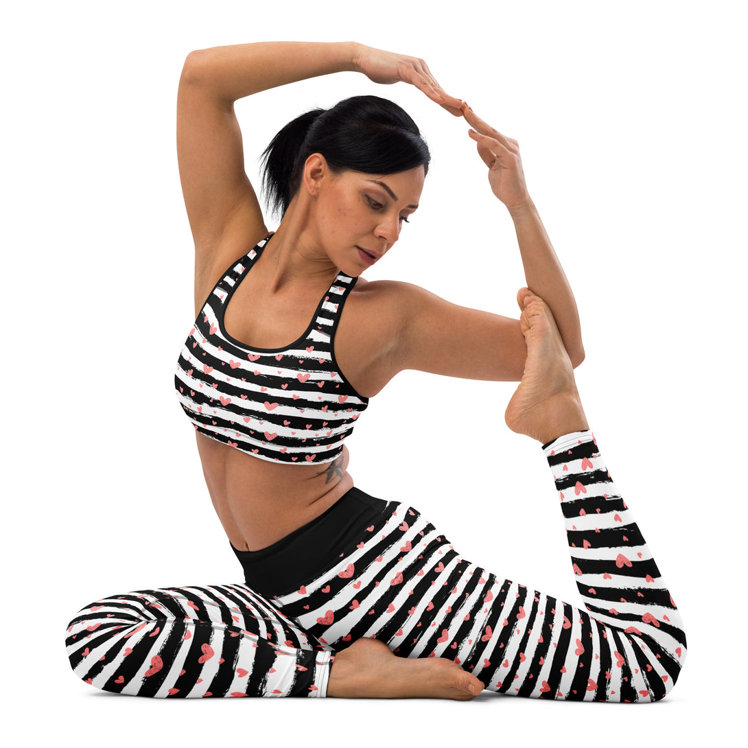 Striped Romance Sports Bra