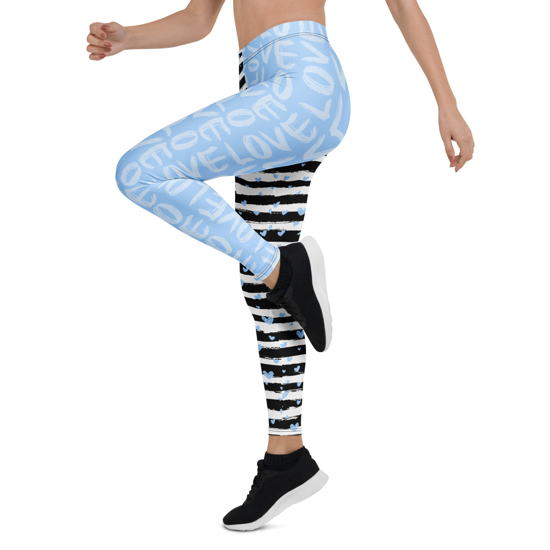 Striped Sweetheart Romance Leggings