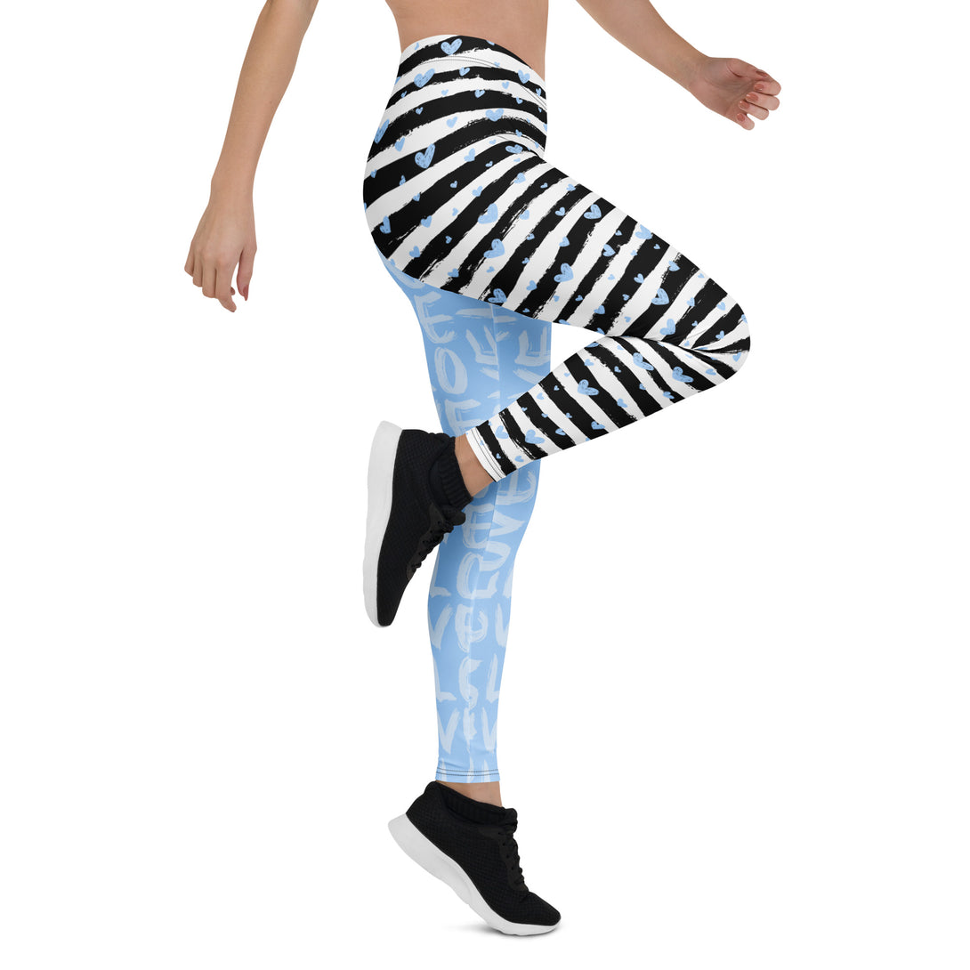 Striped Sweetheart Romance Leggings