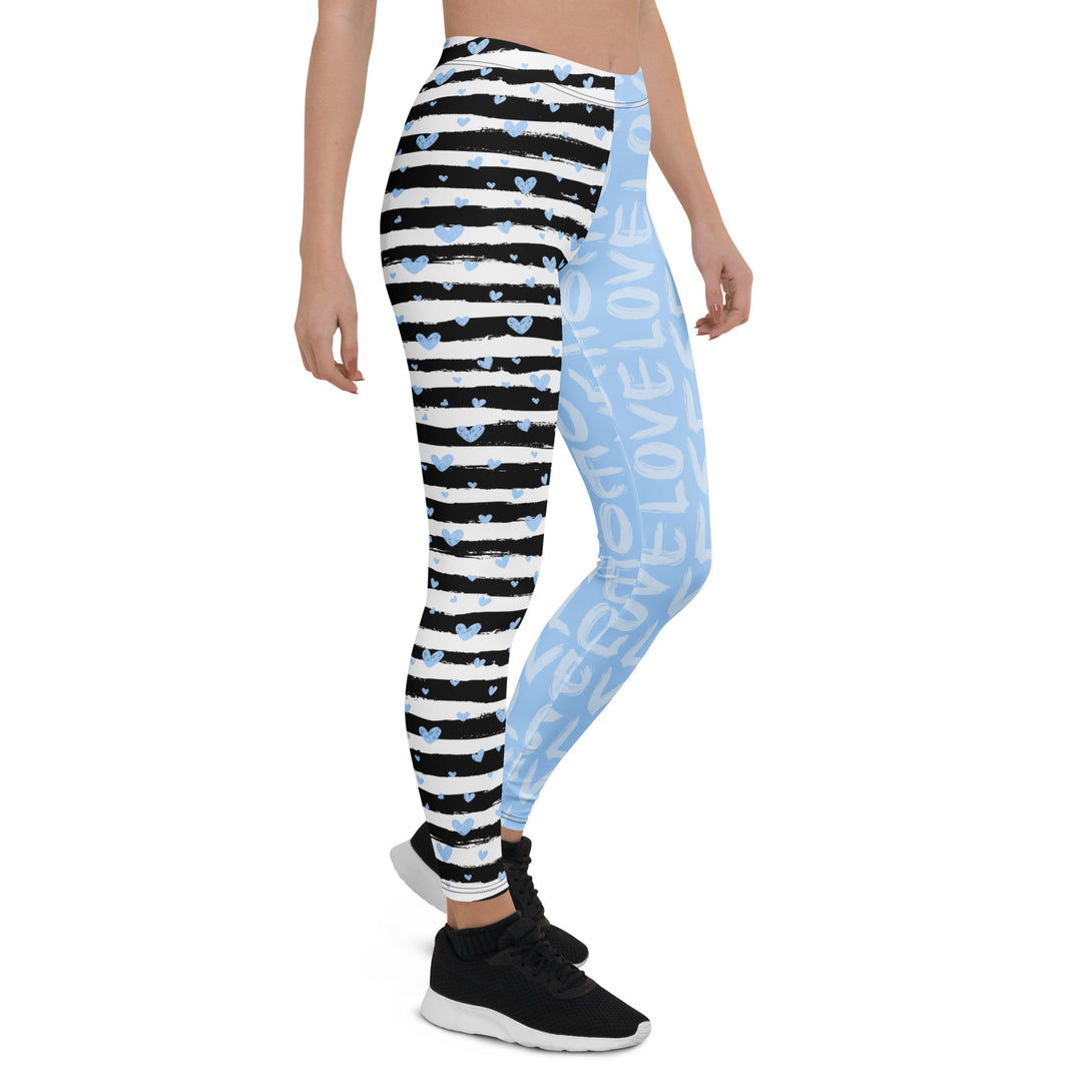 Striped Sweetheart Romance Leggings