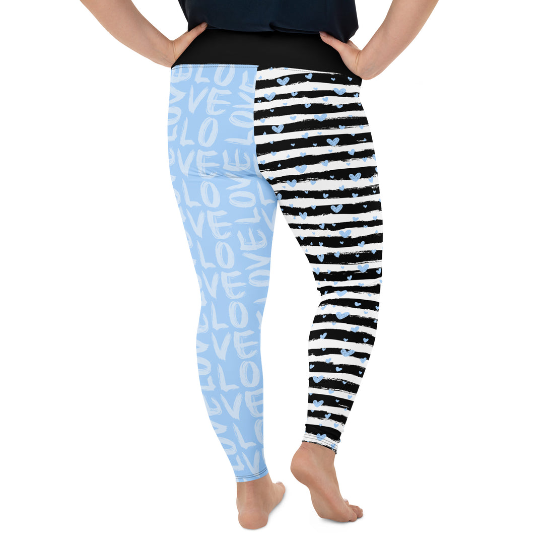 Striped Sweetheart Romance Plus Size Leggings