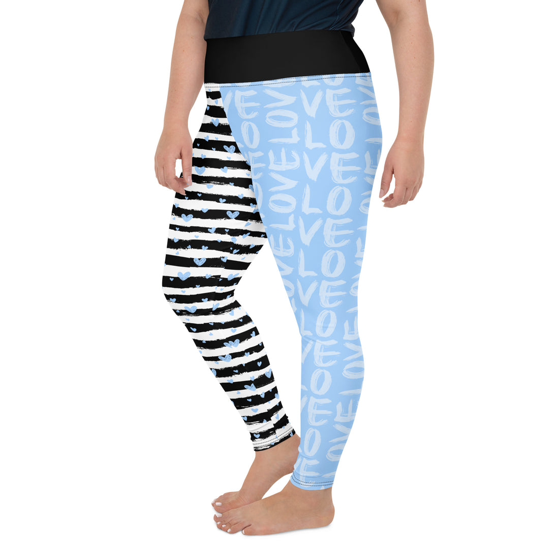 Striped Sweetheart Romance Plus Size Leggings