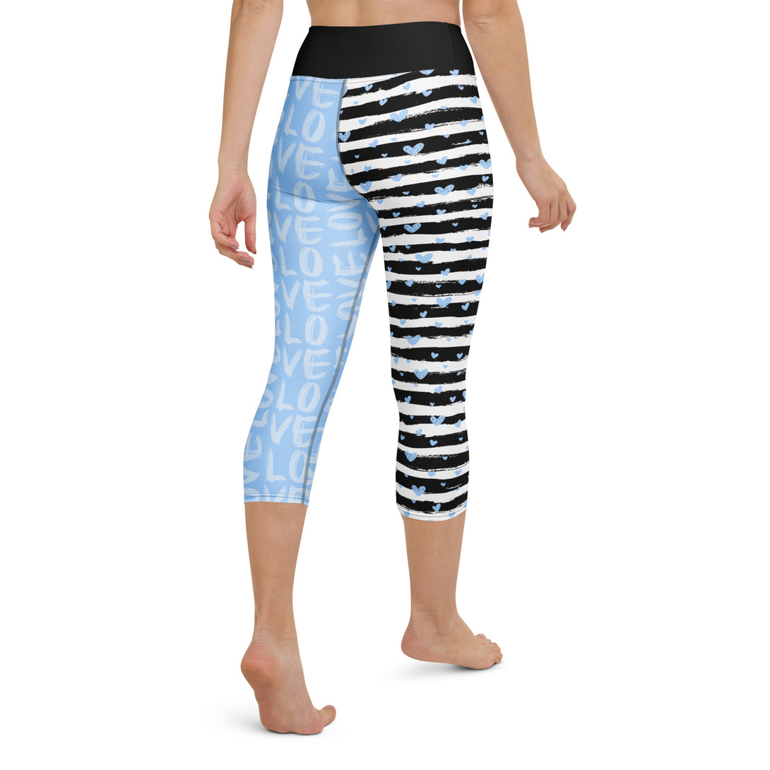 Striped Sweetheart Romance Yoga Capris