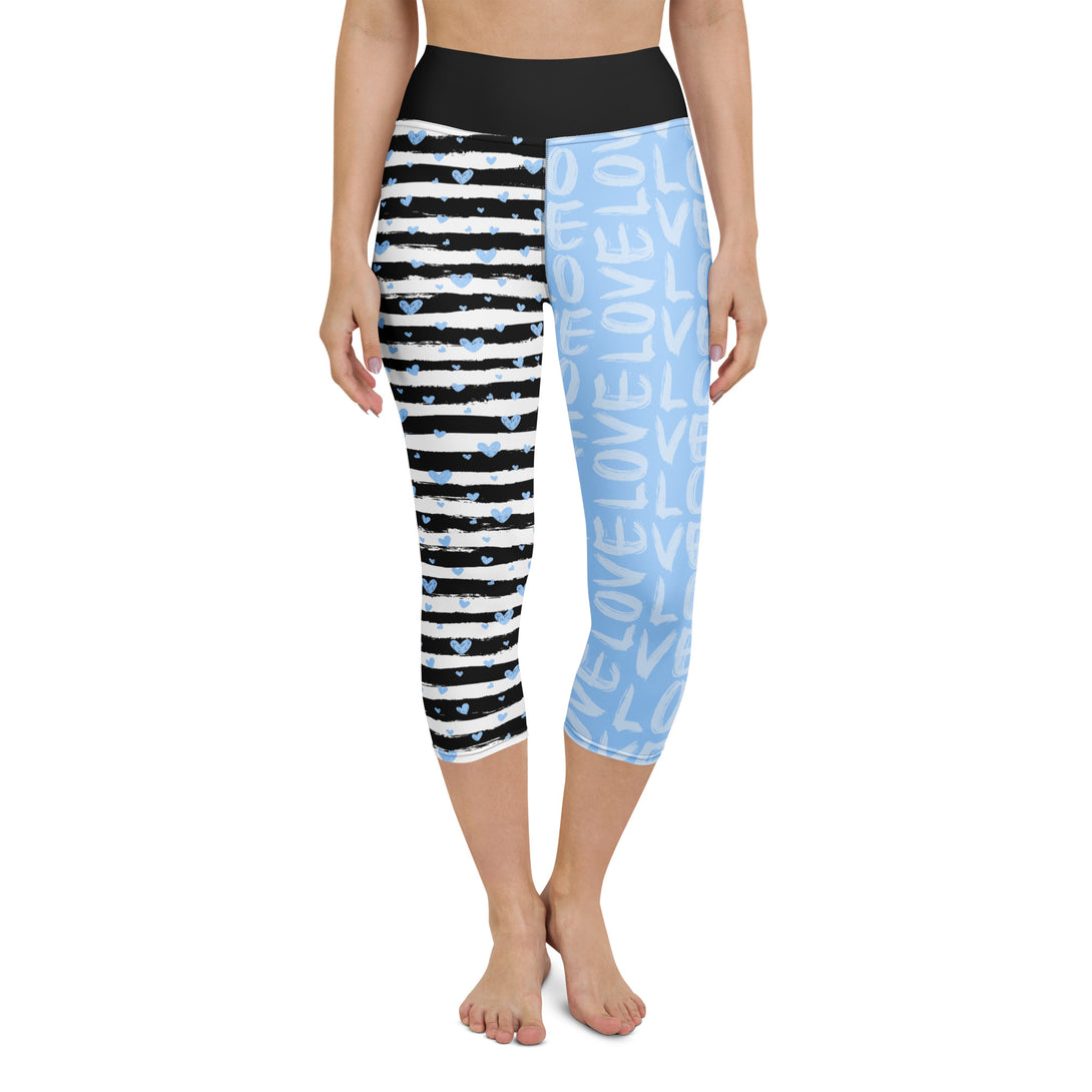 Striped Sweetheart Romance Yoga Capris