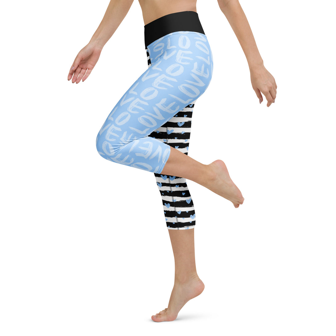 Striped Sweetheart Romance Yoga Capris