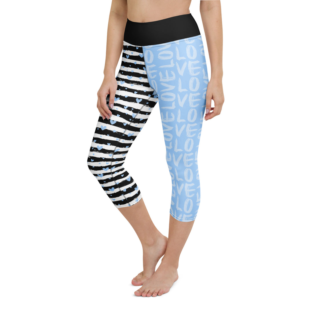 Striped Sweetheart Romance Yoga Capris