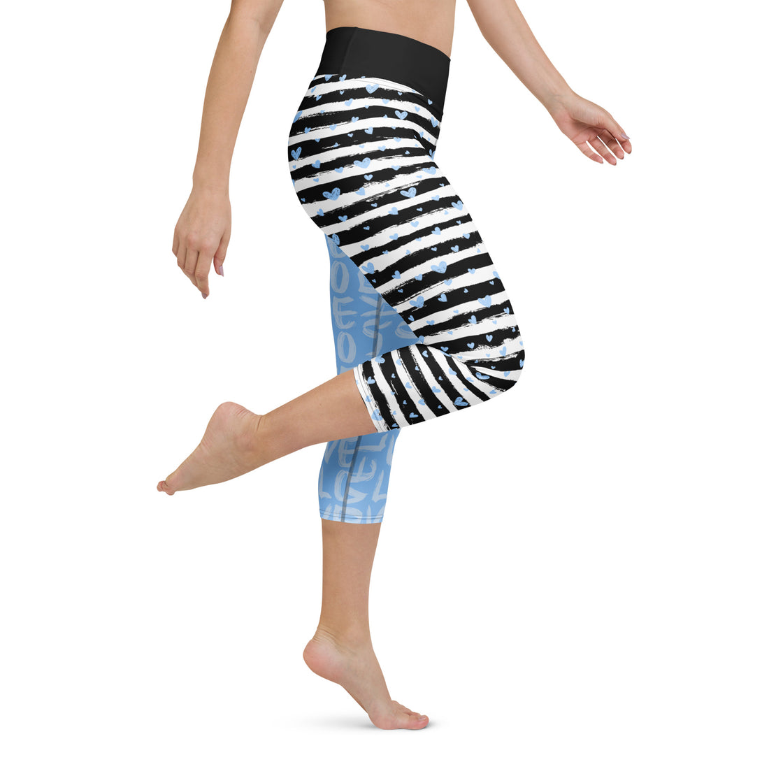Striped Sweetheart Romance Yoga Capris