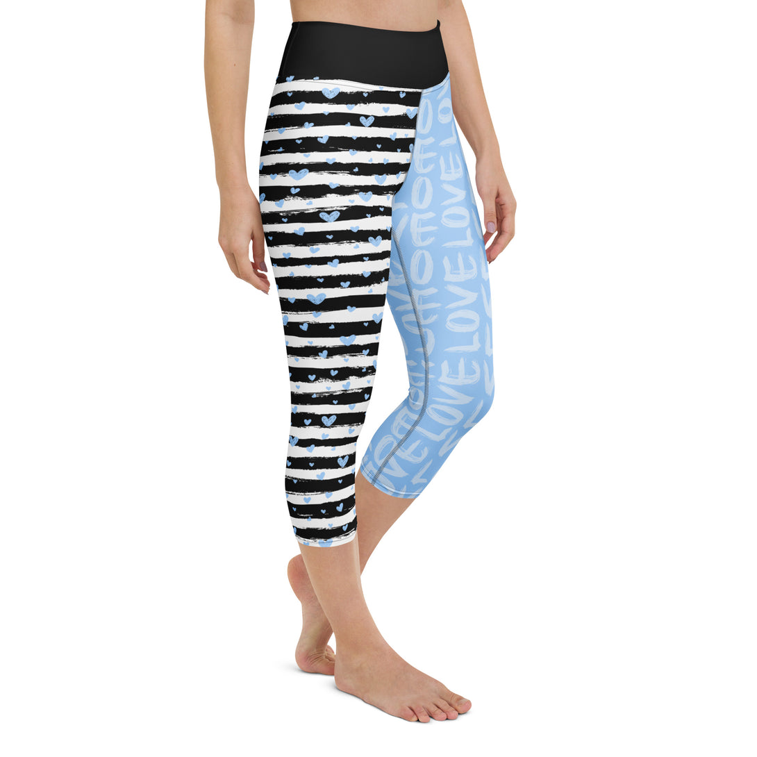 Striped Sweetheart Romance Yoga Capris