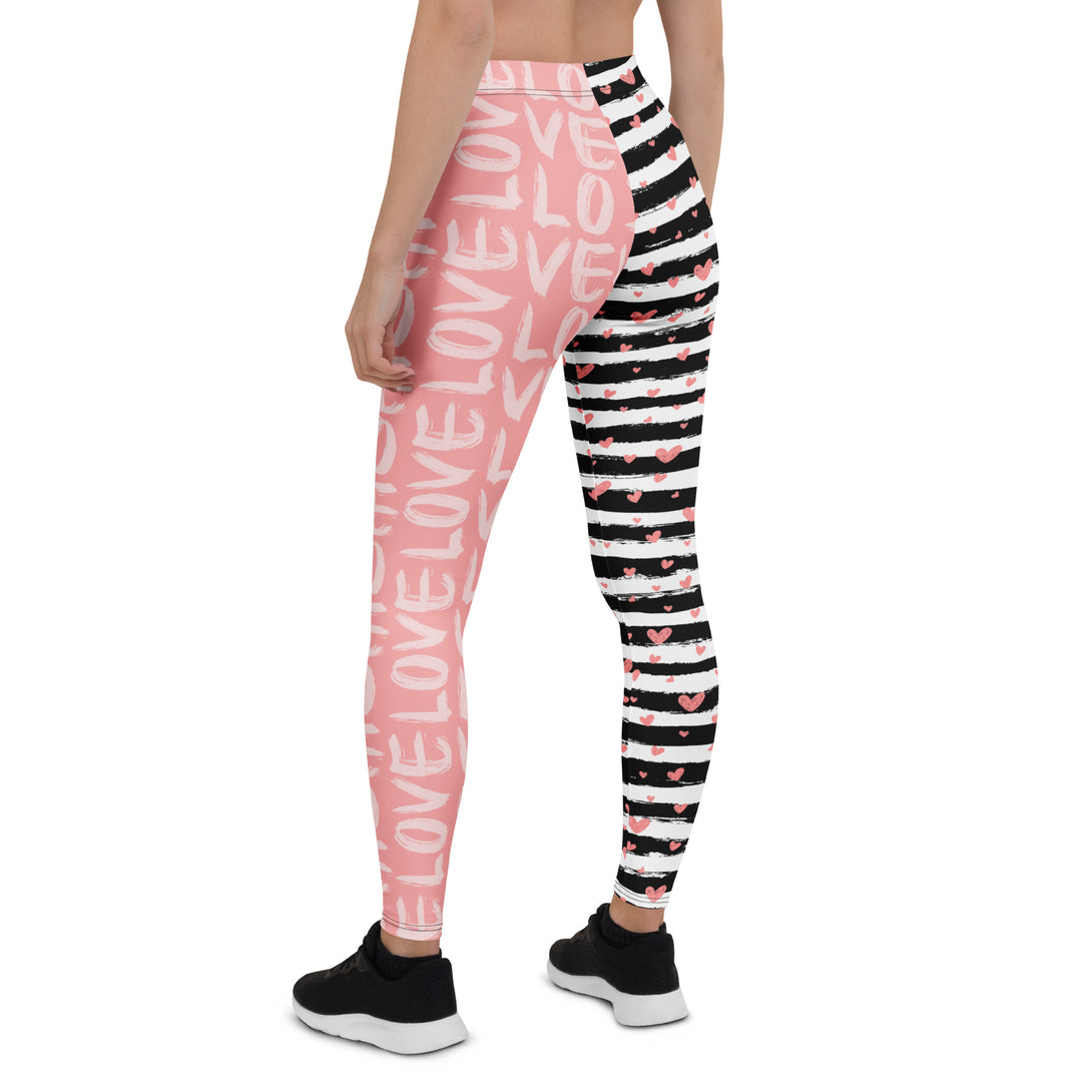 Striped Sweetheart Romance Leggings