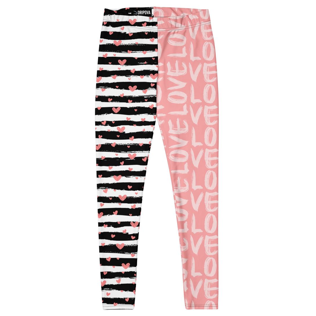 Striped Sweetheart Romance Leggings