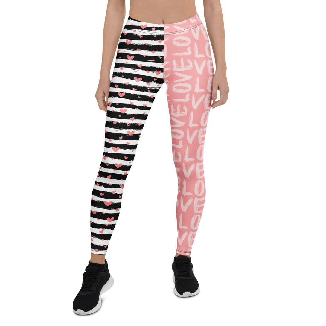 Striped Sweetheart Romance Leggings
