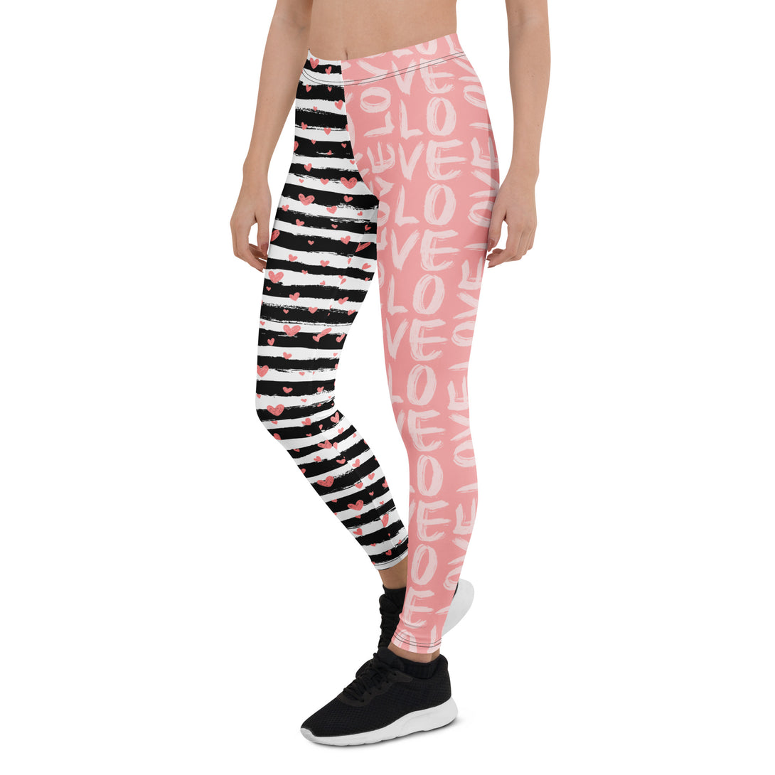 Striped Sweetheart Romance Leggings