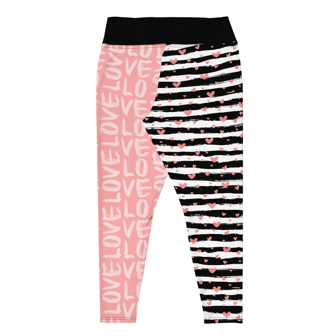 Striped Sweetheart Romance Plus Size Leggings