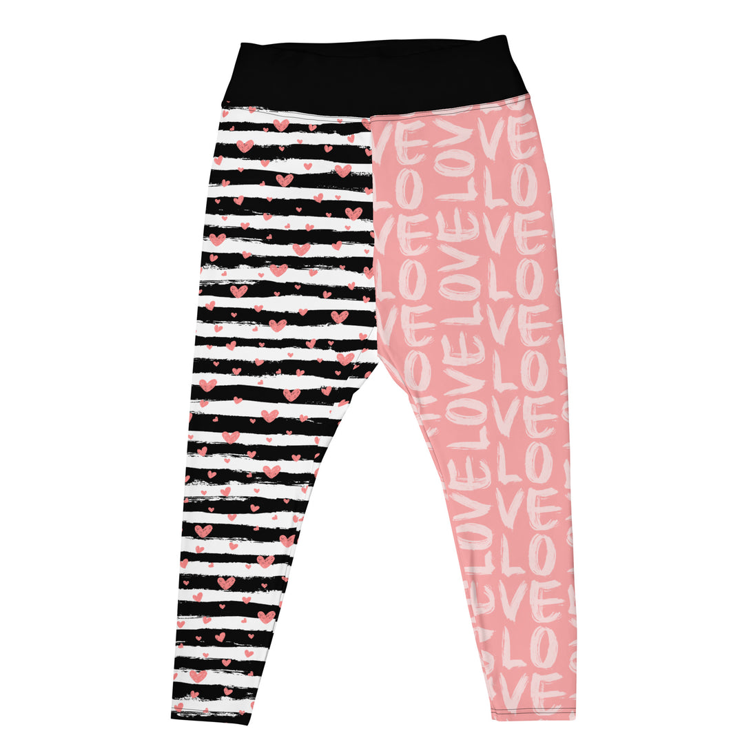 Striped Sweetheart Romance Plus Size Leggings