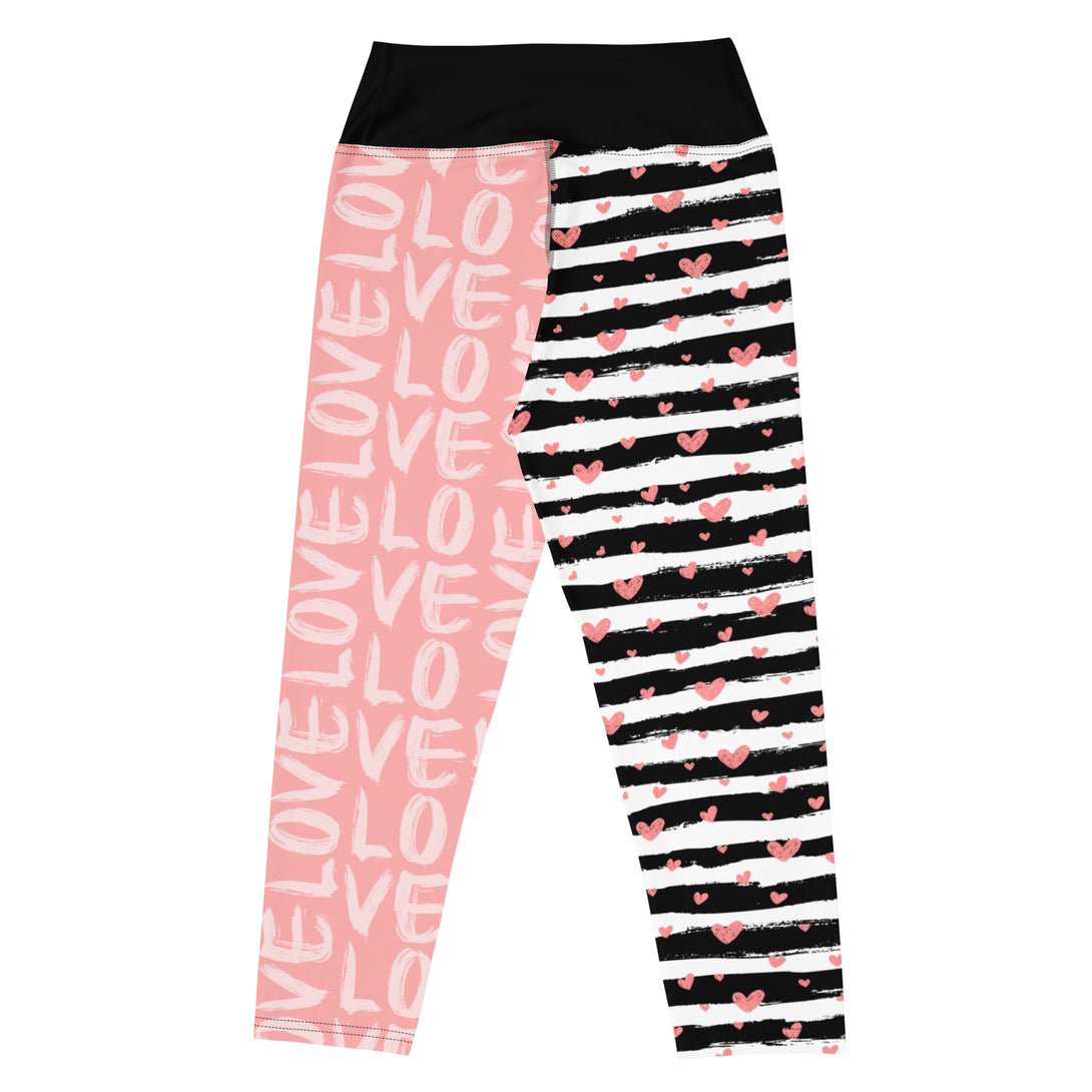 Striped Sweetheart Romance Yoga Capris