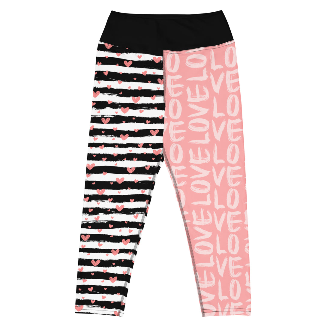 Striped Sweetheart Romance Yoga Capris