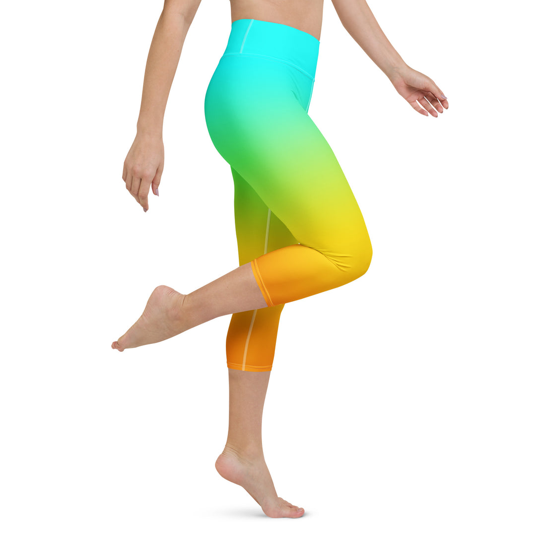 Sunset Sorbet Ombre Yoga Capris